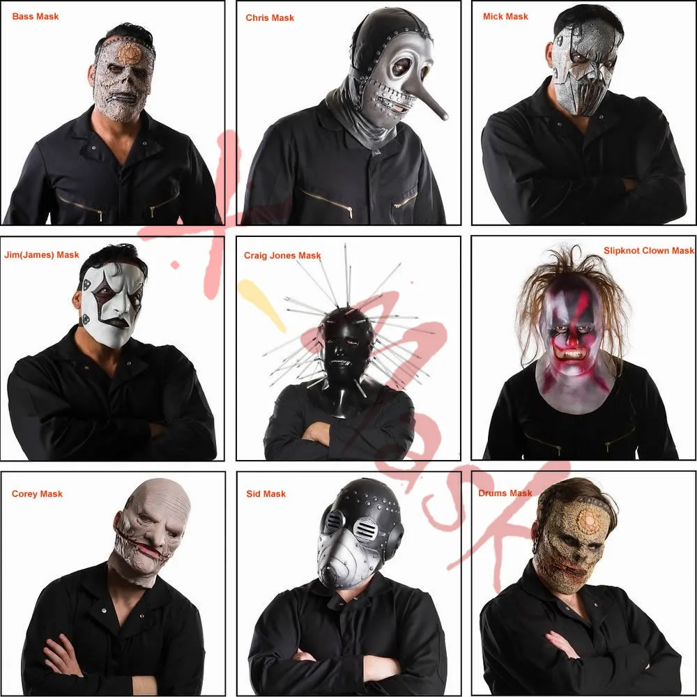 Top Hat Toys Men Mick Slipk Mask Corey Taylor Mascara Mascara Mascara Joe Crahan Cosplay Costume Di Halloween