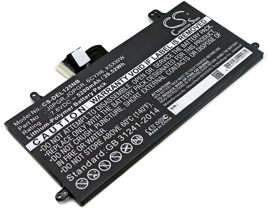 5200Mah J0Pgr Jopgr B102286-0001 51 Kd7 6 Cyh6 Batteria Per Dell Latitude 5290 2-In-1 N003L7390-C-D1606Ftcn Latitude 5290 Latitude