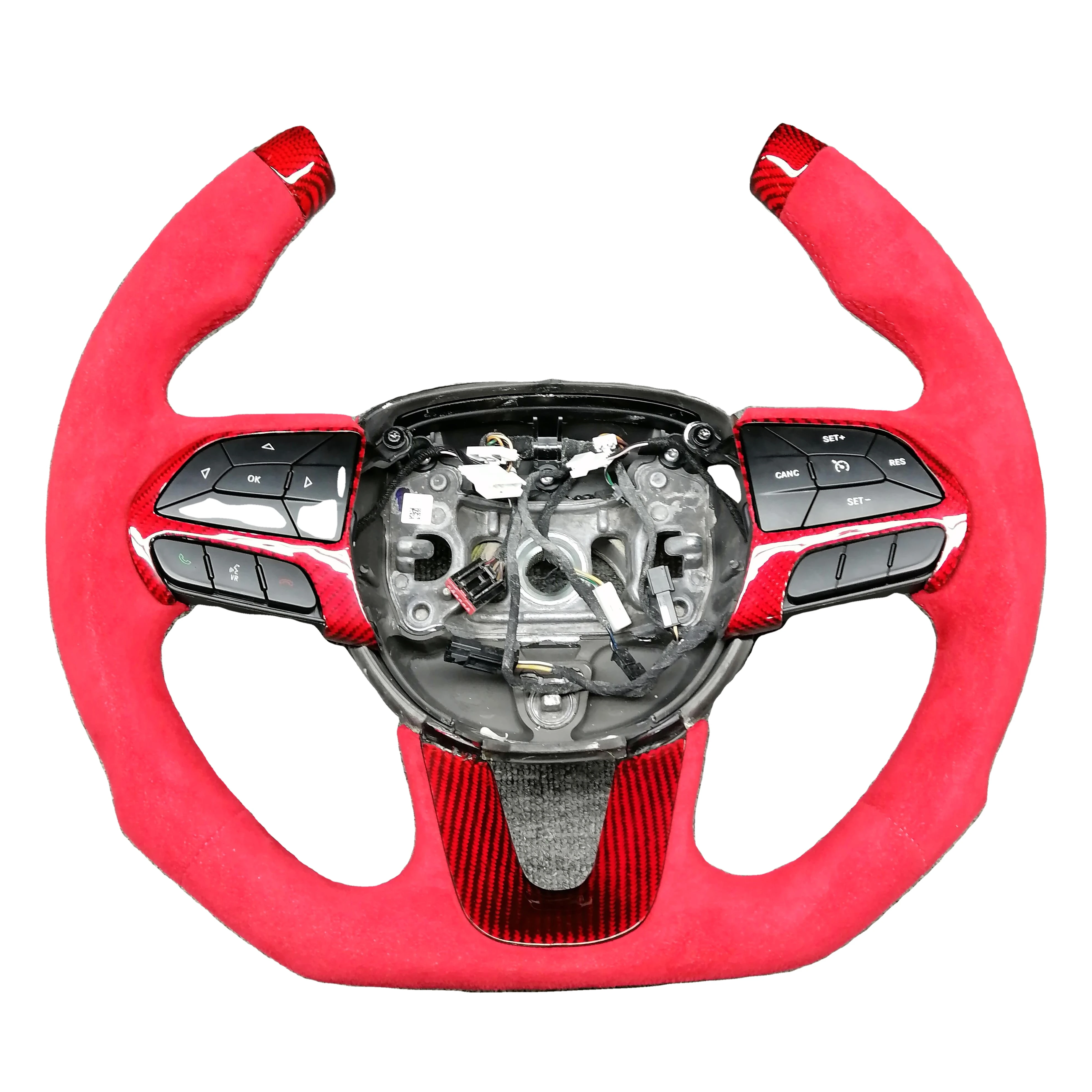 Modify Car Accessories Carbon Interior Kits Volant Carbon Fiber Steering Wheel For Challenger Srt Hellcat