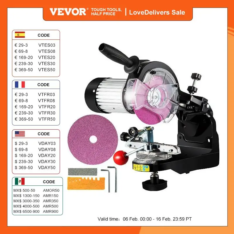 Buoqua 3000Rpm Affilacatene Per Catene Con Serraggio Automatico Della Catena 1/8 E 3/16 Inch Affilacatene Mola Motosega Affila Catene Elettrica Catena