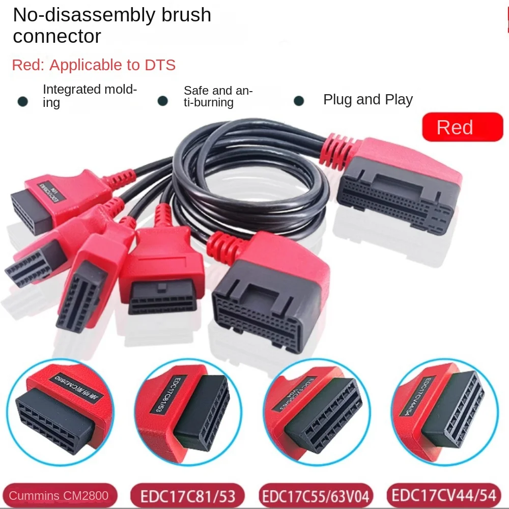 Per Bosch Dts Per Edc17 Cummings Computer Board Ponticello Staccabile Gratuito Quattro In Uno Ecu Brush-Write Line Connector