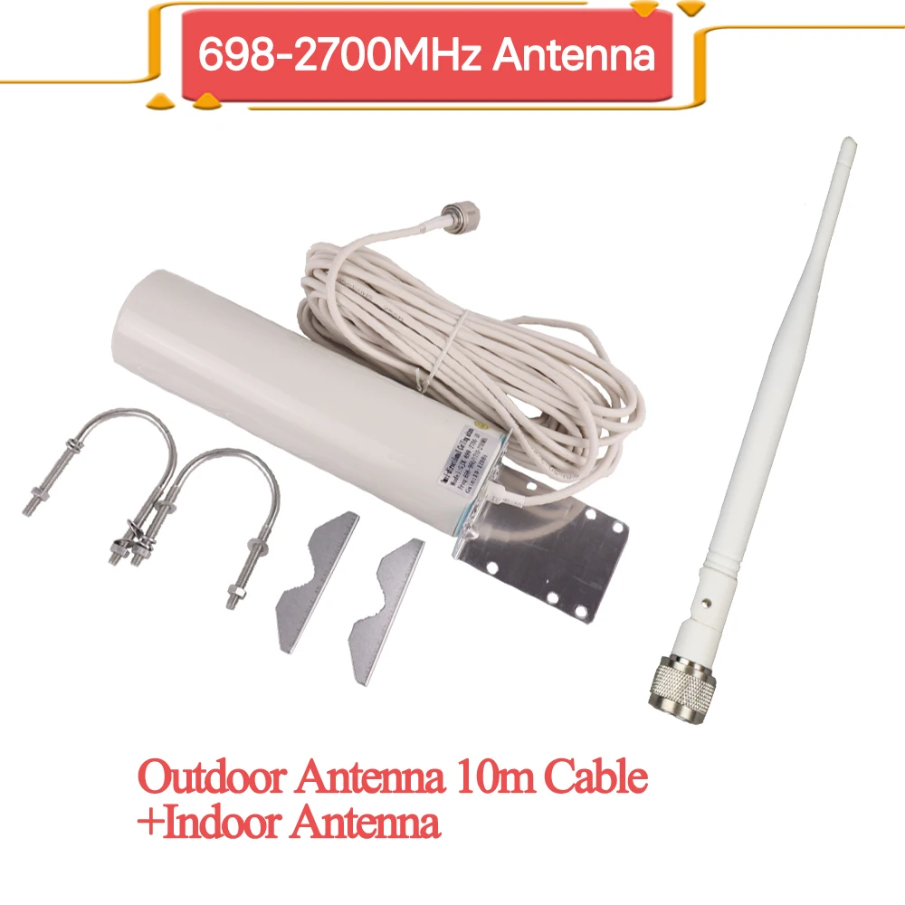 Zqtmax 12Dbi Antenna Set Per 2G 3G 4G Ripetitore Di Segnale Cellulare Gsm Dcs Cdma Pc Ripetitore Umts Fdd-Lte Amplificatore Di Segnale Internet