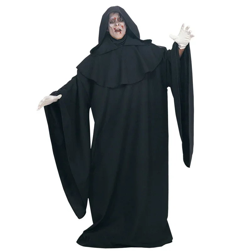 Fear Dark Demon Ghost Cosplay Costumes Adult Men Halloween Party Masquerade Clothes Spaventoso Scream Wizard Cloak Robe Costume