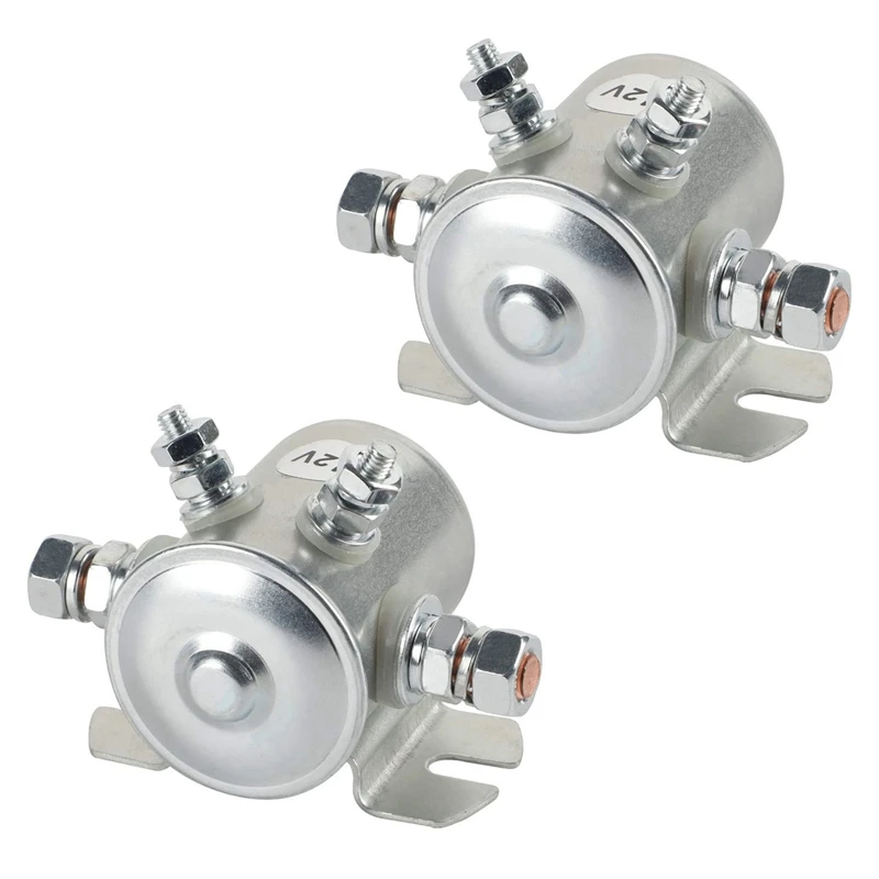 2X Max 300A Continuous Duty Solenoid Relay 12V Dc Starter Solenoid For Golf Carts,Winch ,Marine In Rush