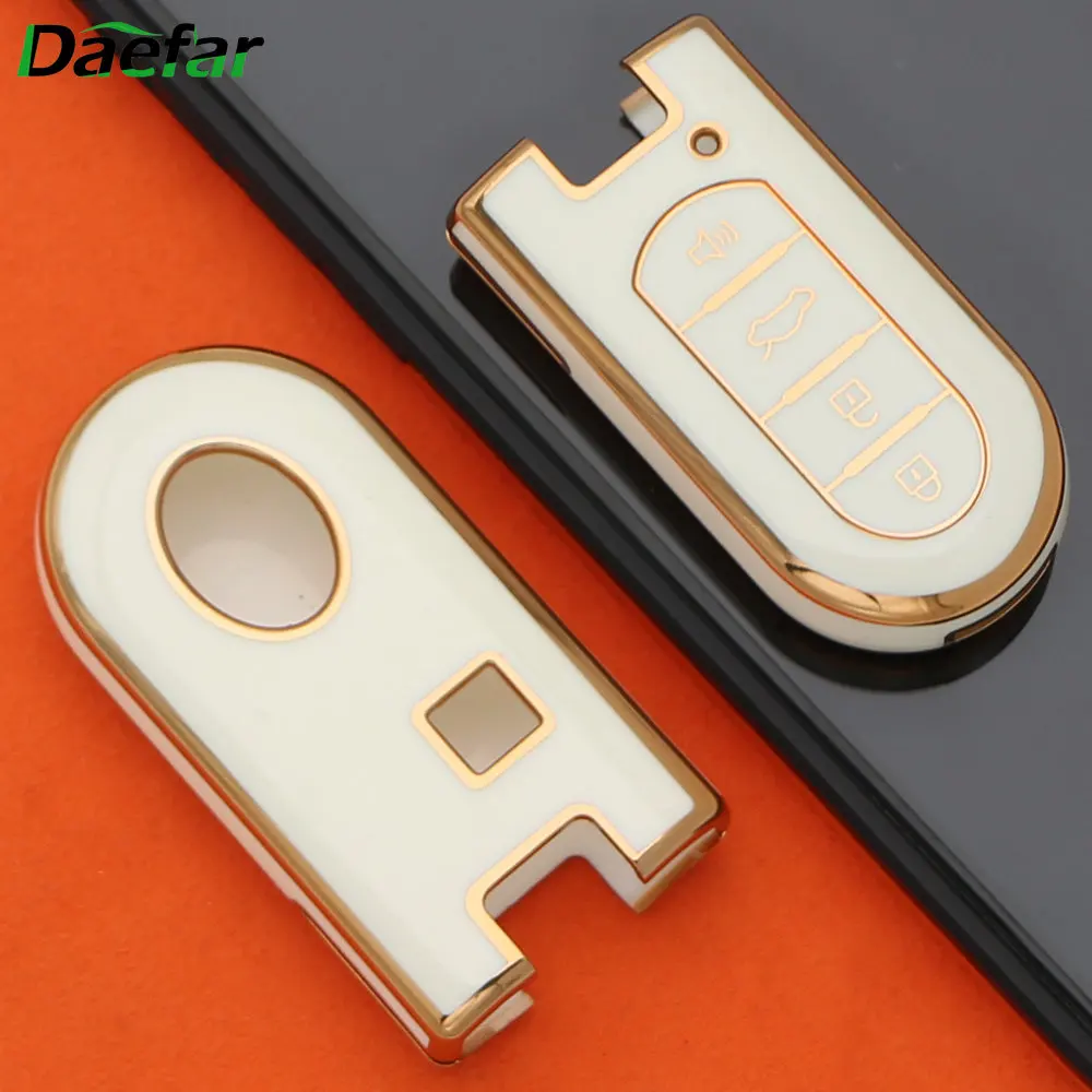 Daefar Gold Edge Tpu Protect Key Cover Key Case Per Toyota Rush Daihatsu Tanto Perodua Key Accessori Auto