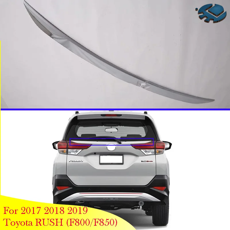 For 2017 2018 2019 Toyota Rush (F800/F850) Abs Chrome Rear Boot Door Trunk Lid Cover Trim Tailgate Garnish Accessories