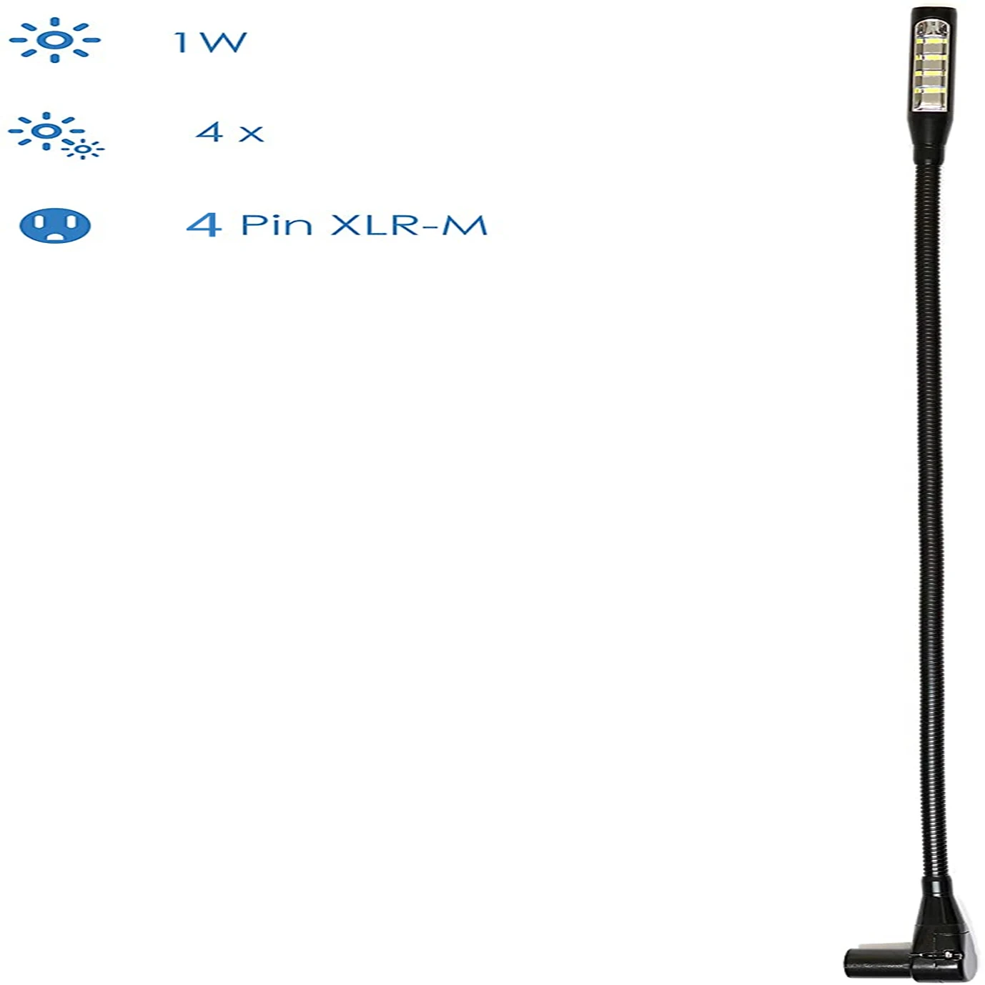 Lampada A Collo Di Cigno M32 Lampada Xlr A 4Pin Lampada Ad Angolo Retto Lampada Dj, Lampada A 4Pin, Lampada Xlr A 4Pin