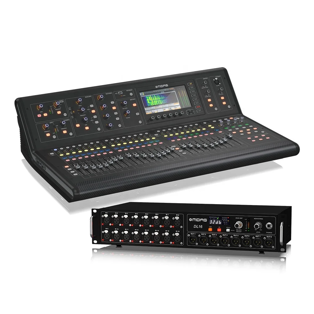 Midas M32 Live + Dl16 Stagebox Outdoor Indoor Stage Line Array Altoparlanti Sistema Audio Mixer Digitale Per Live & Studio