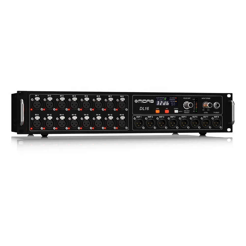 Midas Dl16 Stage Box Utilizzare Con Midas M32 Live Digital Mixer 16 Ingressi E 8 Uscite Stagebox