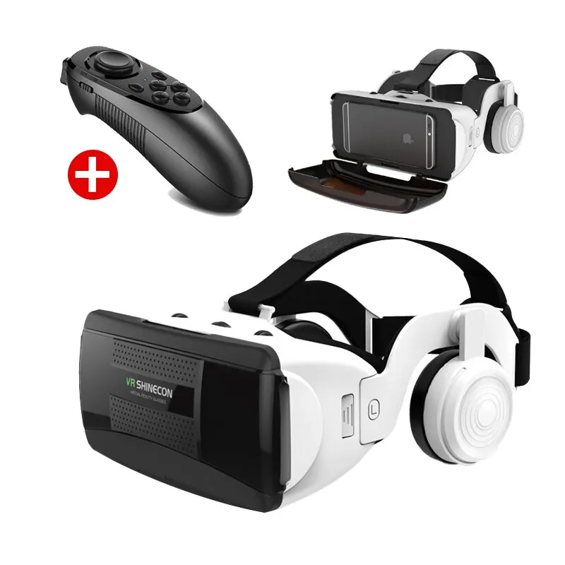 G06Eb Originale Vr Realtà Virtuale 3D Occhiali Box Vr Cartone Auricolare Casco Per Ios Android Smartphone Wireless Rocker