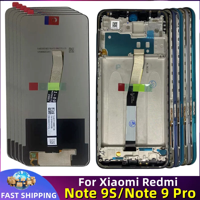 Display Lcd Touch Screen Gruppo Digitalizzatore Parti Di Ricambio Con Telaio Originale Xiaomi Redmi Note 9S 9 Pro, Prezzo All'Ingrosso
