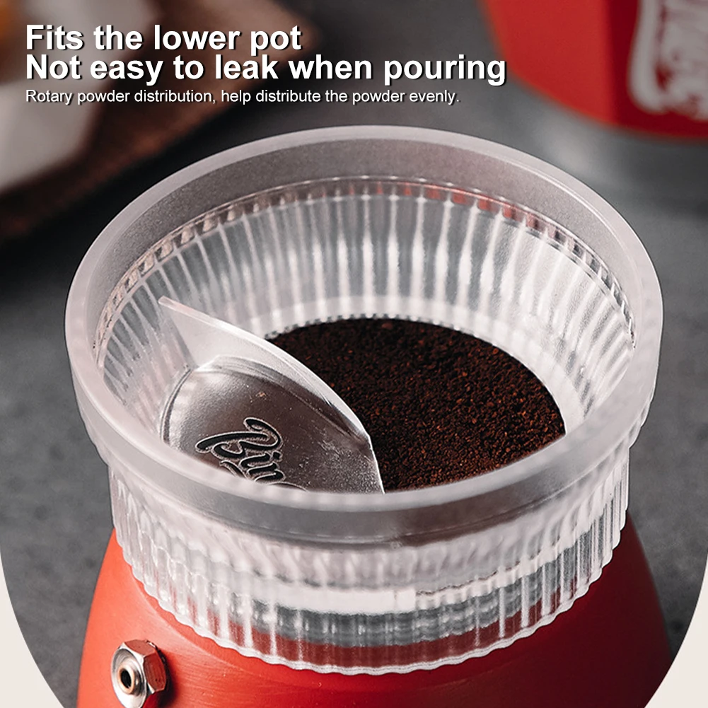 1Pc 85Mm 90Mm Tamper Per Caffè Per Moka Pot Rotary Powder Dosing Ring Distributore Di Caffè Livellatore Strumenti Per Caffè Espresso Coffeeware