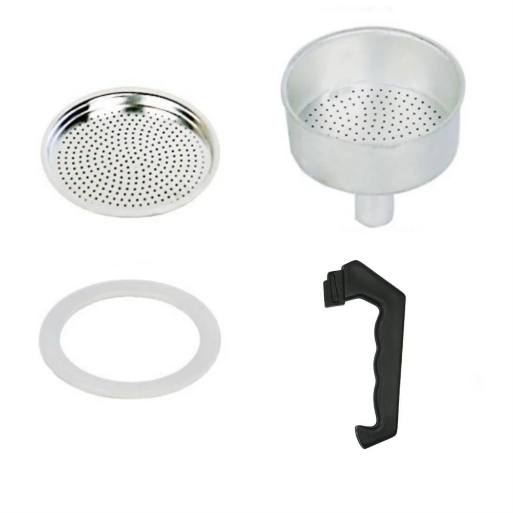 Espresso Coffee Moka Pot Anello Di Gomma Maniglia Guarnizione Imbuto Set Di Filtri Per Tazze Moka Pot Espresso Coffee Makers Parts