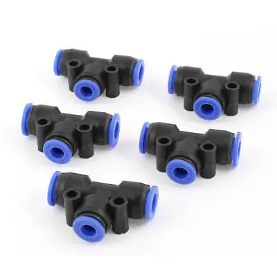 5 Pz 8Mm A 8Mm One Touch Termina Tubazioni A Pressione Raccordi Rapidi T Connettori