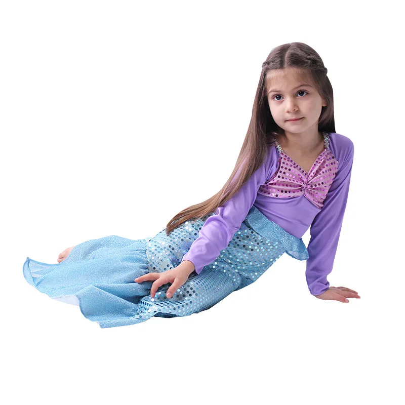 Costumi Sexy Per Neonate Princess Ariel Dress La Sirenetta Ariel Princess Cosplay Abbigliamento Abito Da Sirena Tuta
