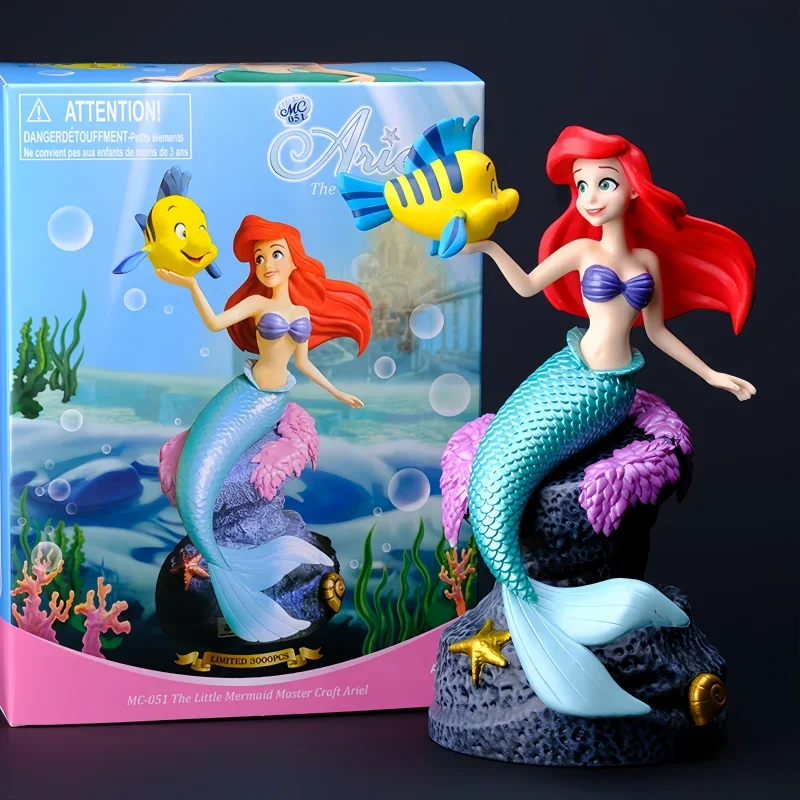 Disney Ariel Princess Cartoon Figure Toys The Little Mermaid Ariel Figuras Anime Model Toys Dolls Disney Accessori Decor Gifts