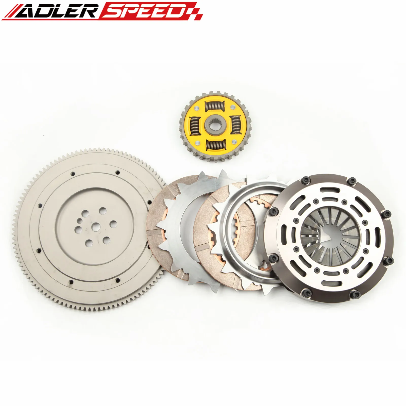 Adlerspeed Sprung Frizione Twin Disc Kit Per 1989-92 Eagle Talon Tsi / Plymouth Laser Rs 2.0L Fwd 6-Blot