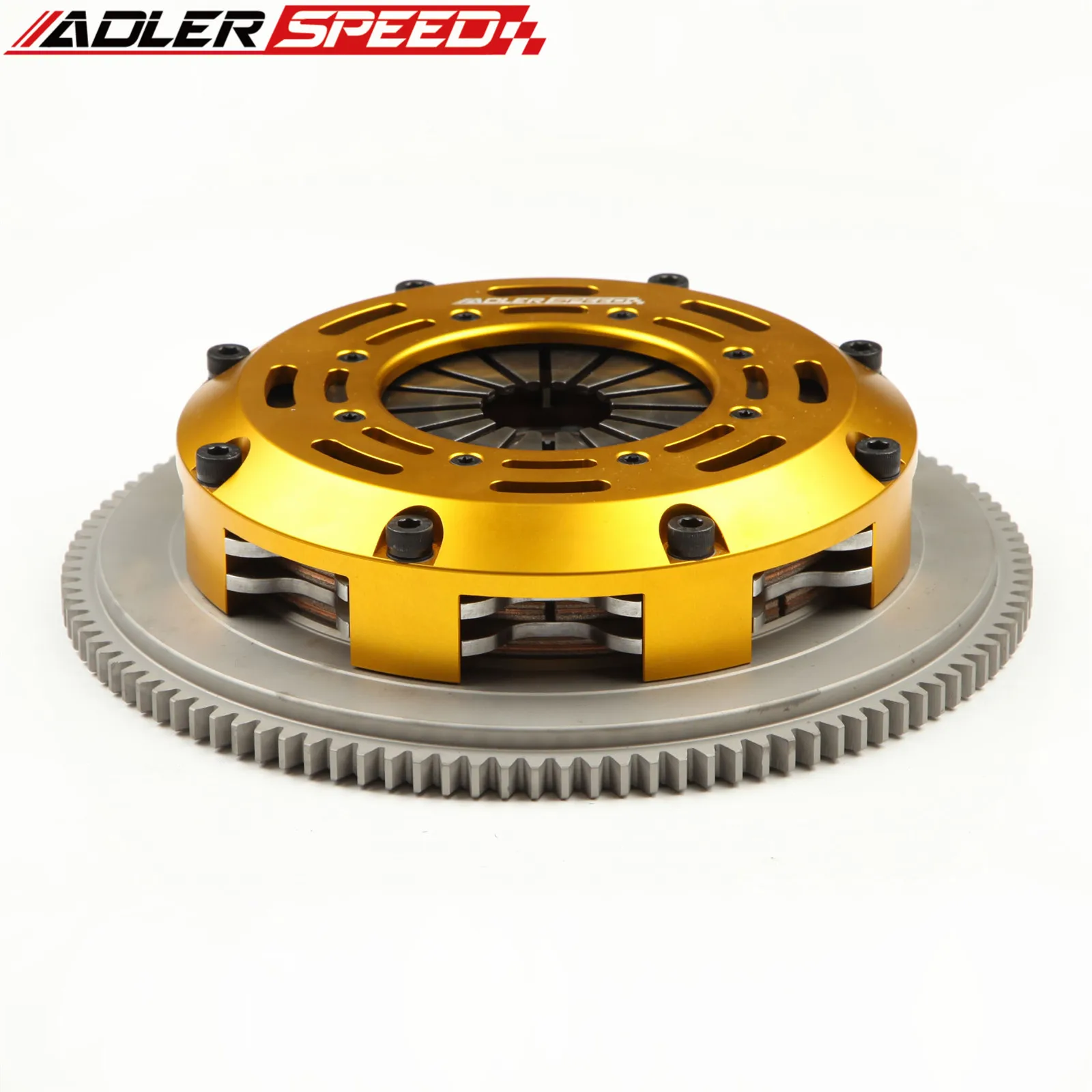 Racing Clutch Twin Disc Kit E Volano Per 89-92 Eagle Talon Tsi Turbo / Plymouth Laser Rs Turbo 2.0L Fwd 6 Bulloni
