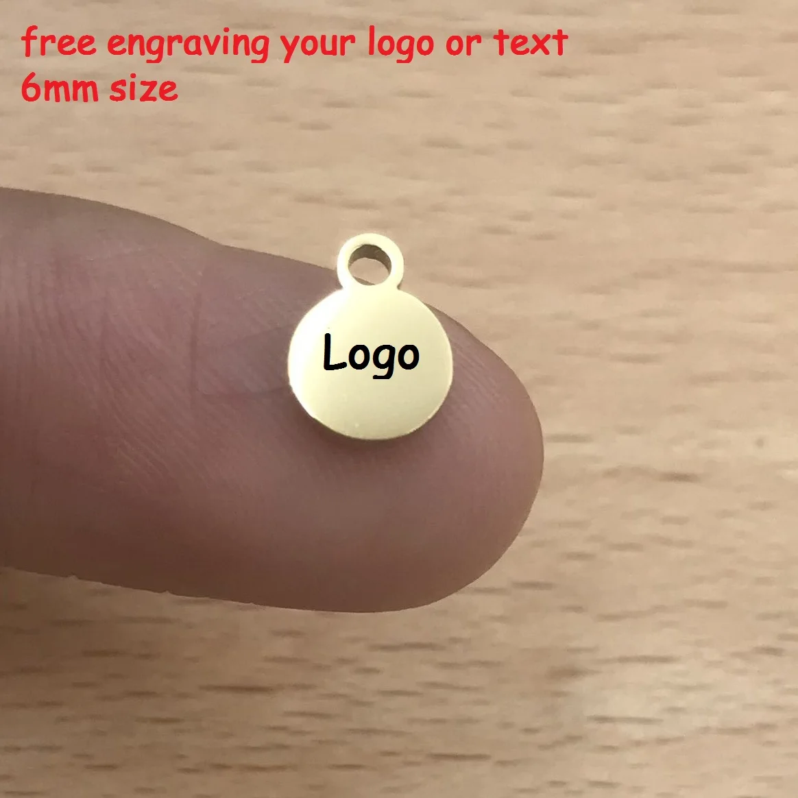 Mylongingcharm 50 Pz/Lotto 6Mm Mini Disco Logo Personalizzato O Parole Tag Gratuito Incisione Laser Mini Cerchio Tag Perline In Acciaio Inossidabile
