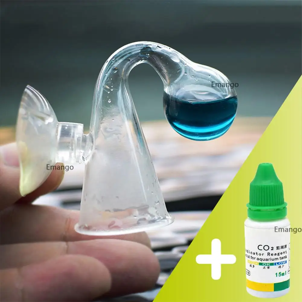 Co2 Drop Checker Acquario In Vetro Diffuso Hang On Co2 Monitor Sensor Detector Indicatore Per Fish Tank Aquatic Planted Tank Test