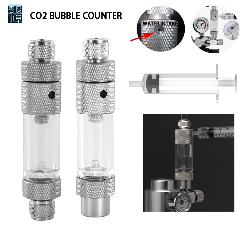 Acquario Co2 Bubble Meter Versione Di Iniezione D'Acqua Regolatore Di Co2 Sistema Di Reazione Del Generatore Serbatoio Di Pesce Accessori Per Attrezza