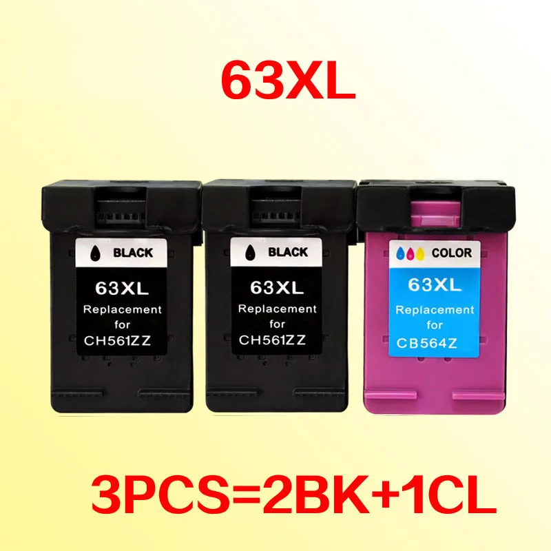 Cartucce D'Inchiostro 63Xl Compatibili Per Hp63 63 3630 3632 4652 4655 4522 Envy 4516 4512 4520 4522