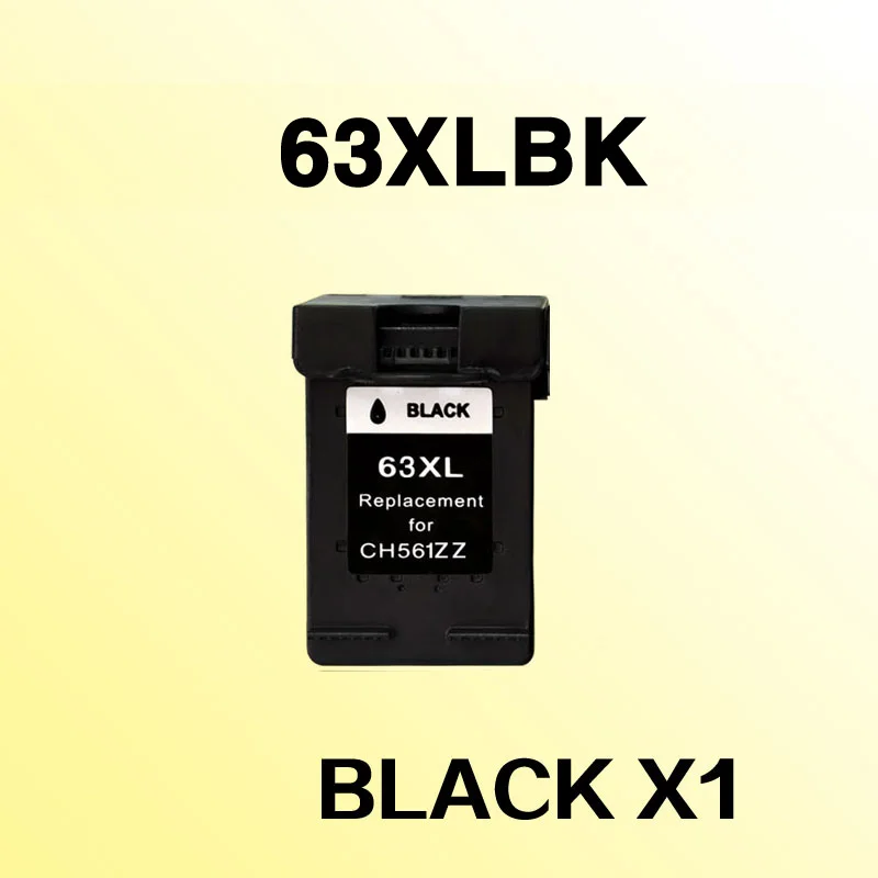 63Xl Cartuccia D'Inchiostro Nero Compatibile Per 63 Hp63 3630 3632 4652 4655 4522 Envy 4516 4512 4520 4522