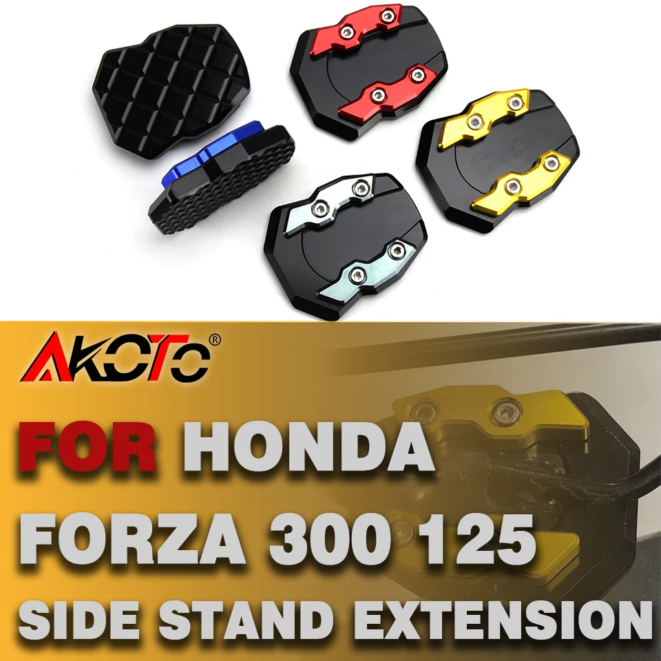 For Honda Forza 125 Forza 300 Forza125 Forza300 250 Motorcycle Accessories Kickstand Sidestand Stand Extension Enlarger Pad