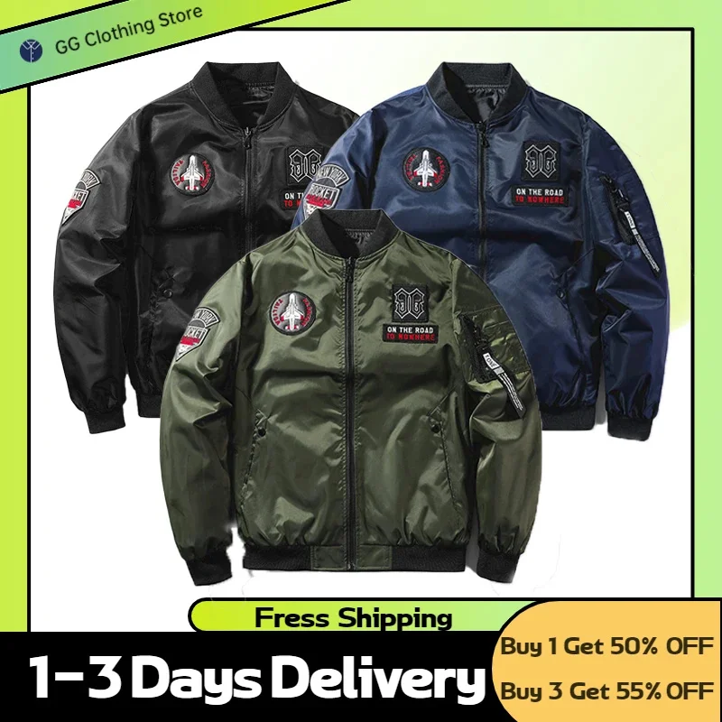 2024 Inverno Abbigliamento Maschile Cappotti Indumenti Bomber Mens Coat Racing Abbigliamento Moto Luxury Aviator Tactical Field Vintage Jakets