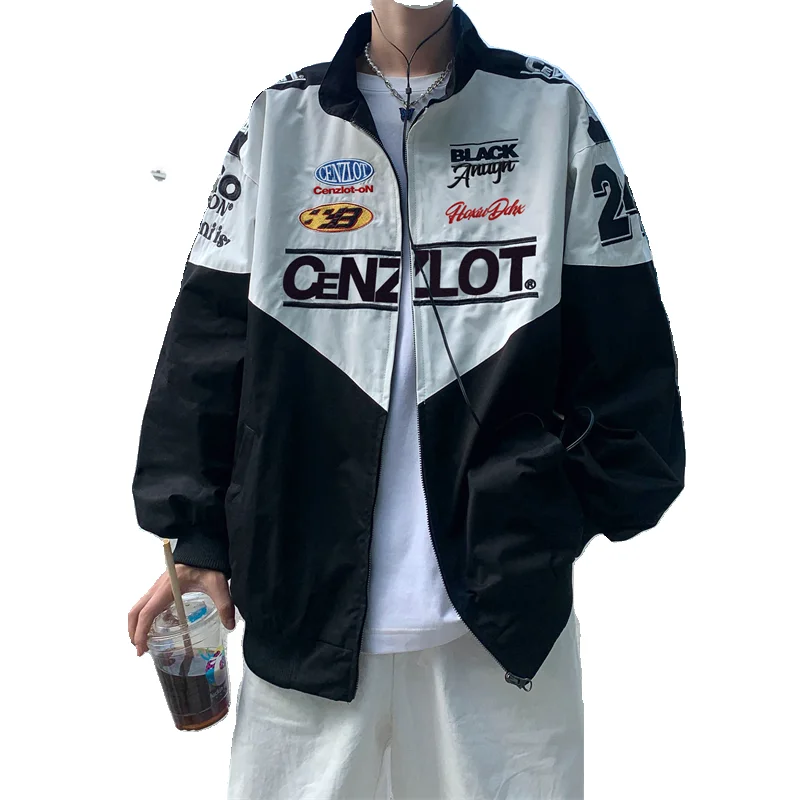 2023 American Vintage Ricamato Alphabet Racing Jacket Uomo Autunno Casual Bomber Jacket Uniforme Da Baseball Abbigliamento Uomo 3Xl