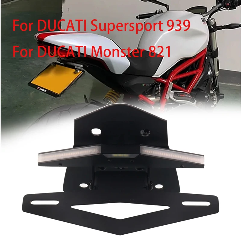 Moto Led Fender Eliminator Registrazione Staffa Porta Targa Per Ducati Supersport 939 950 Monster 797 821