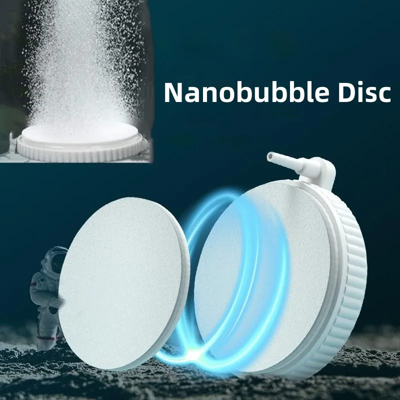 2023 Nano Aquarium Air Bubble Stone Oxygen Pump Fish Tank Aeratore Nano Bubble Plate Mute Oxygen Supply Stone Peceras Y Acuarios