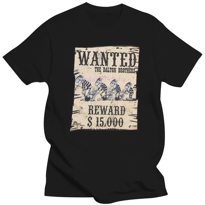 Autentico Ufficiale Ricercato Dalton Brothers Reward Lucky Luke Comics T Shirt G.S