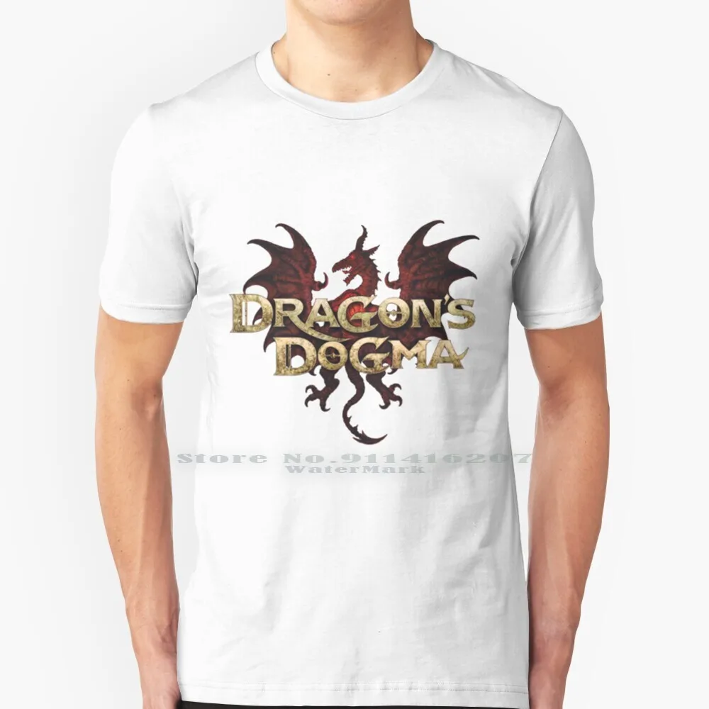 Maglietta Dogma Del Drago 100% Videogioco In Puro Cotone Jeu Vidéo Dogma Del Drago Dogma Scuro Nato Ps4 Mmo Rpg Gioco Giapponese