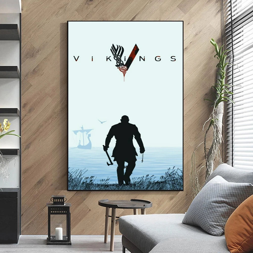 Vikingos Serie Tv Classic Movie Poster Canvas Wall Painting Decoration (Senza Cornice)