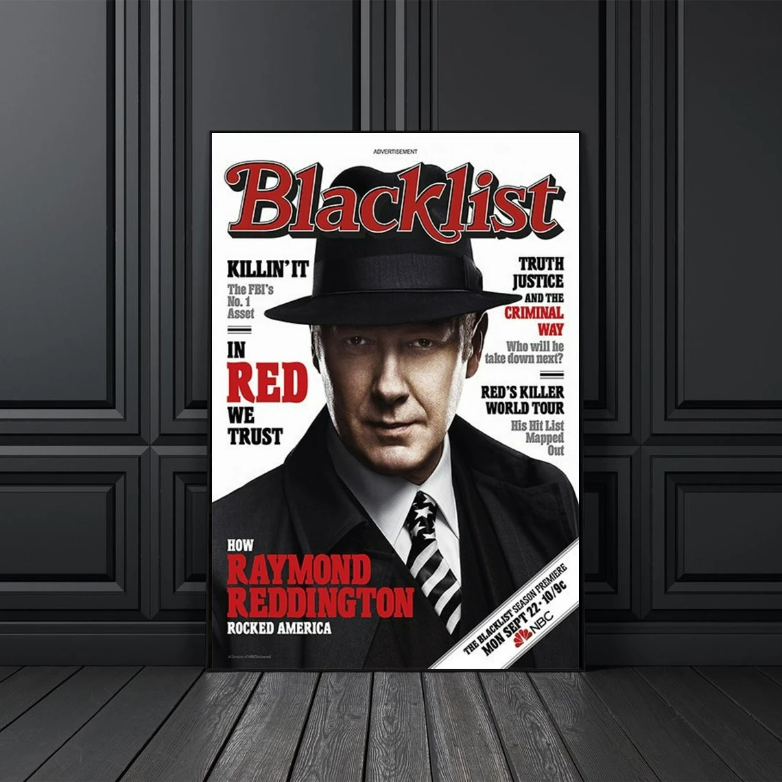 Blacklist Tv Series Poster Canvas Print Home Wall Painting Decoration (Senza Cornice)