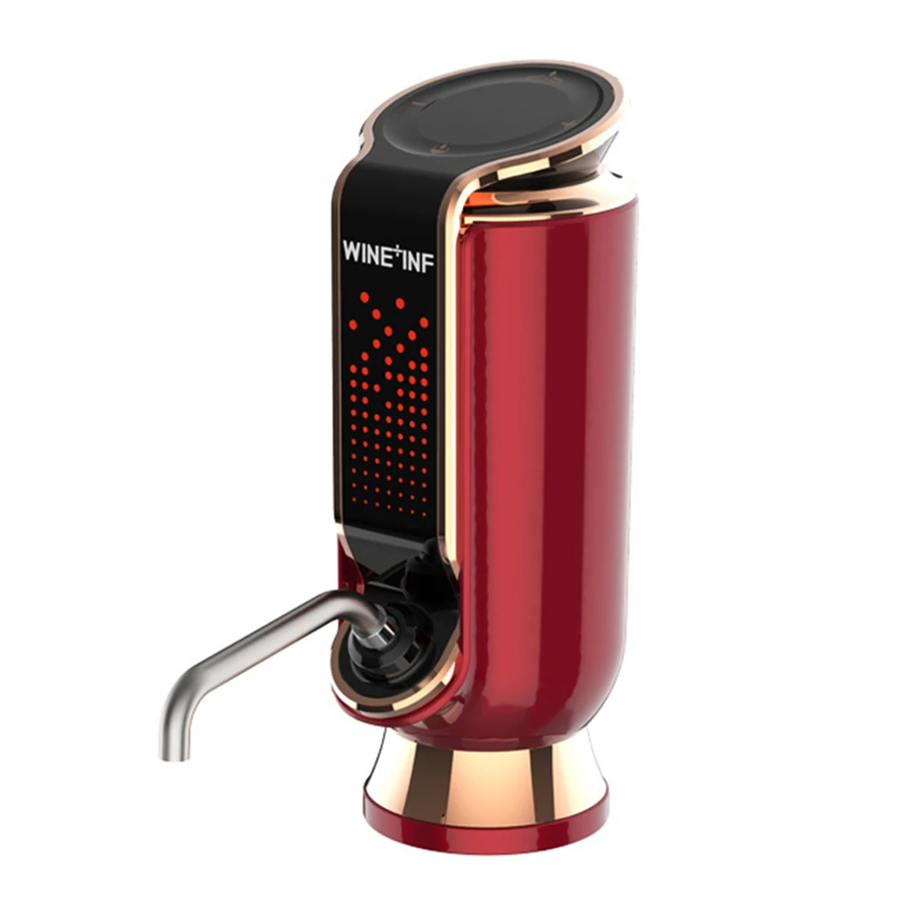 Usb Charge Auto Electric Quick Wine Decanter Regolabile Whisky Wine Versatore Aeratore Conservazione Fresca 10 Giorni Per I Regali Della Festa Del Pap