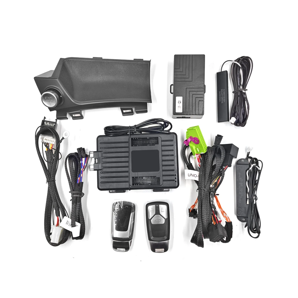 Per 12-17 Audi Q3 Car Aggiungi Pulsante Start Stop Engine Remote Key Starter Pke Keyless Access Frame Controllo App Del Telefono Cellulare