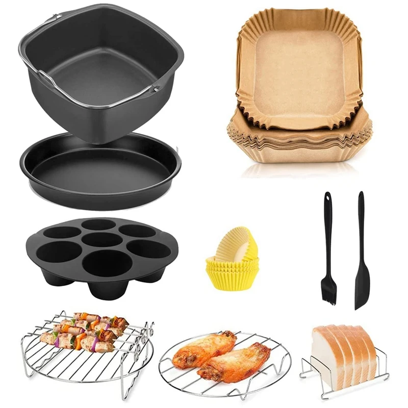Accessori Per Friggitrice Ad Aria Quadrati, Per Instant Vortex Plus, Cosori 6.4L, Tefal Xxl 6.2L, Breville E La Maggior Parte Delle Friggitrici Ad Ari