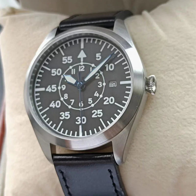 Orologio Pilota Da 40Mm Flieger Big Automatic Aviator Replica Tipo B Orologio Da Polso Meccanico Orologio Unisex Con Marchio Miyota Pt5000 Nh35