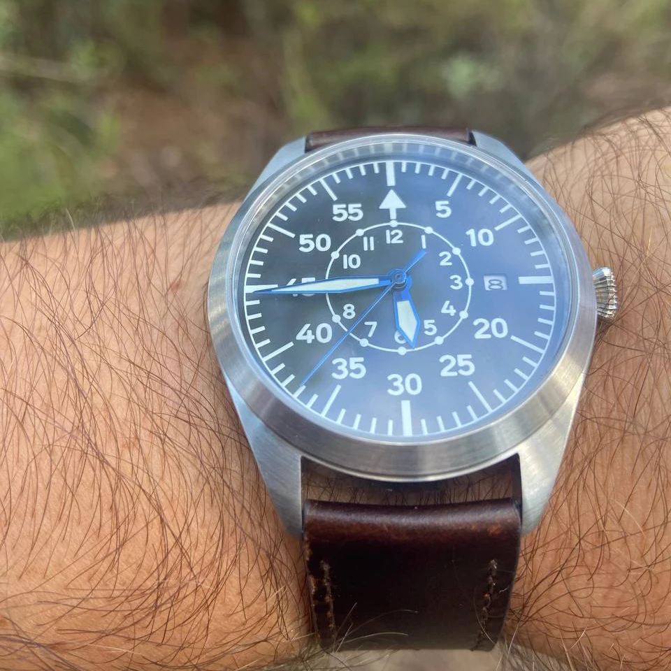 Pilot Watch Men Automatic Mechanical 8215 Automatikuhren Nh35 Cassa In Acciaio 2824 Flieger Omaggio Orologio Da Polso Vintage Orologio Di Lusso