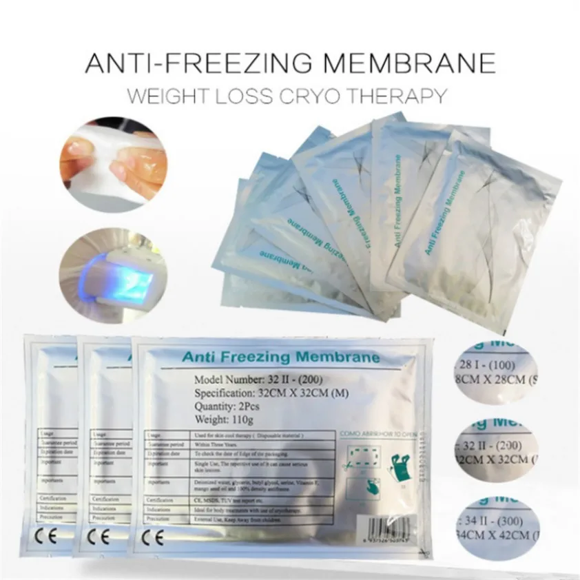 Membrana Antigelo Per Cryo Fat Freeze Slimming Body Sculpting Machine 2 Cryo Handles Rf Cavitation Lipolaser Salon