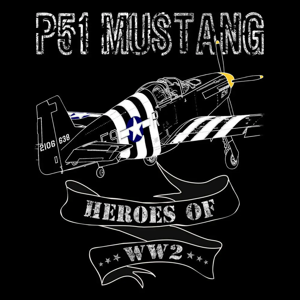 P-51 Mustang T-Shirt Ww2 Aircraft Airplane Military Pilot Gifts-Camicia Unisex