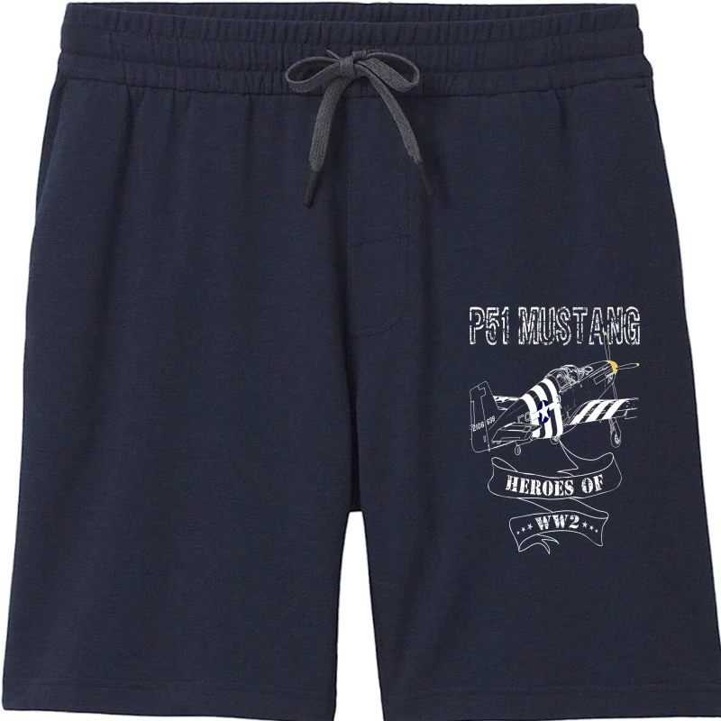 Pantaloncini Mustang P-51 Per Uomo Ww2 Aircraft Airplane Military Pilot Gifts-Pantaloncini Da Uomo Unisex