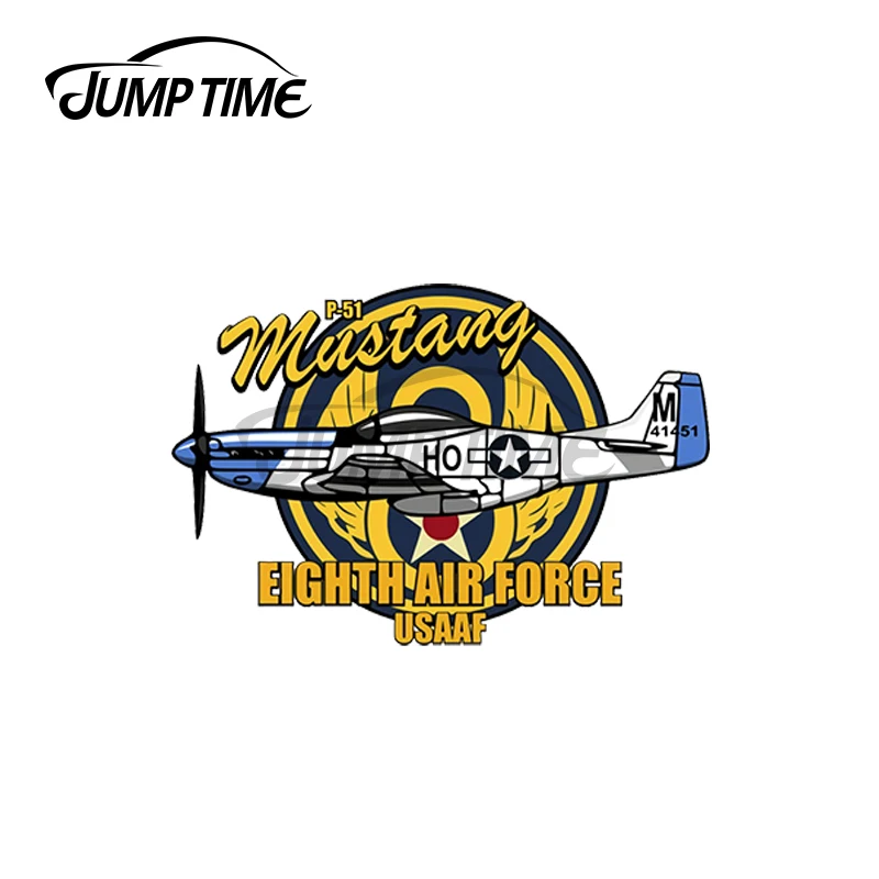 Tuta 13X6.3Cm Per P-51 Mustang 8Th Air Force Car Sticker Antigraffio Moto Decal Cartoon Parabrezza Vinile Car Wrap