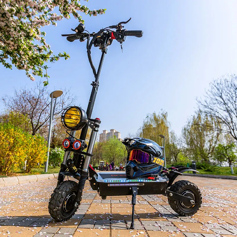 5600W 6000W 11 Pollici Fuoristrada Doppio Motore Pieghevole 60V Scooter Elettrico 80 Km/H Adulti E Scooter Trotinette-Electrique- Monopattino