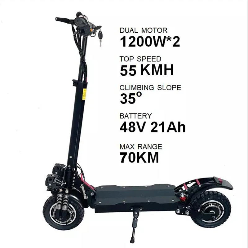 Eu Uk 2400W Dual Drive Monopattino 48V 21Ah Scooter Elettrici Fast Escooter Emba X6 A Lungo Raggio