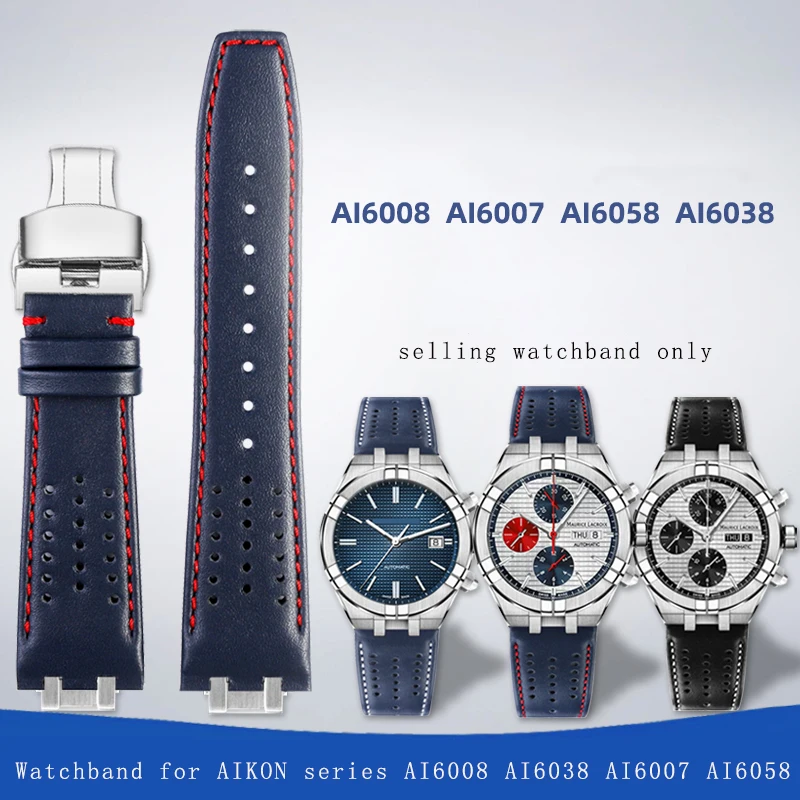Bracciale In Vera Pelle Per Aikon Series Ai6008 Ai6038 Ai6007 Ai6058 Cinturino Per Orologio Da Uomo In Vera Pelle Accessori Cinturino