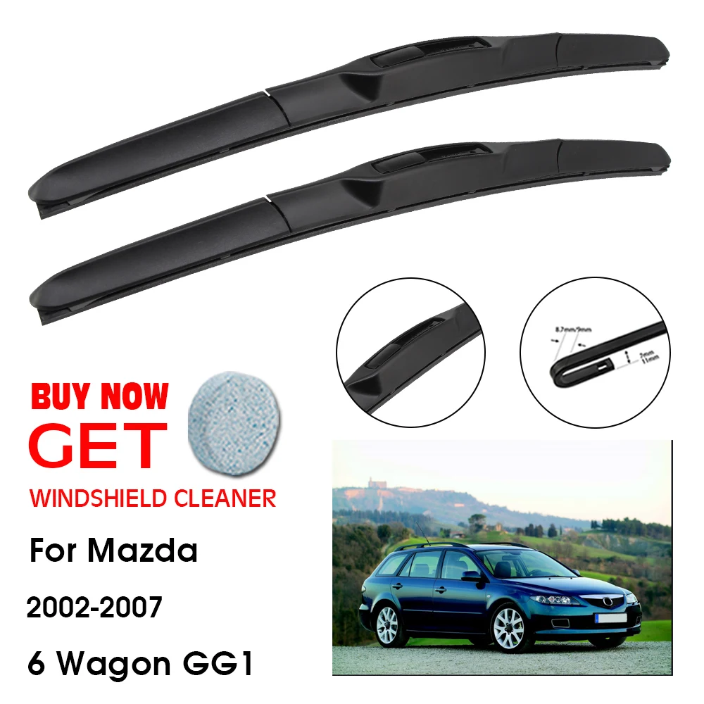 Spazzola Tergicristallo Per Auto Per Mazda 6 Wagon Gg1 22 "+ 18" 2002-2007 Lavavetri Anteriore Parabrezza Spazzole Tergicristallo Accessori