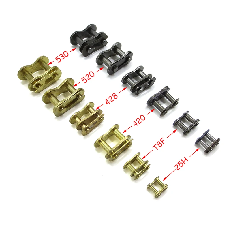 25H T8F 420 428 520 530 Chain Master Link Pocket Dirt Pit Atv Quad Go Kart E Gas Scooter Moto